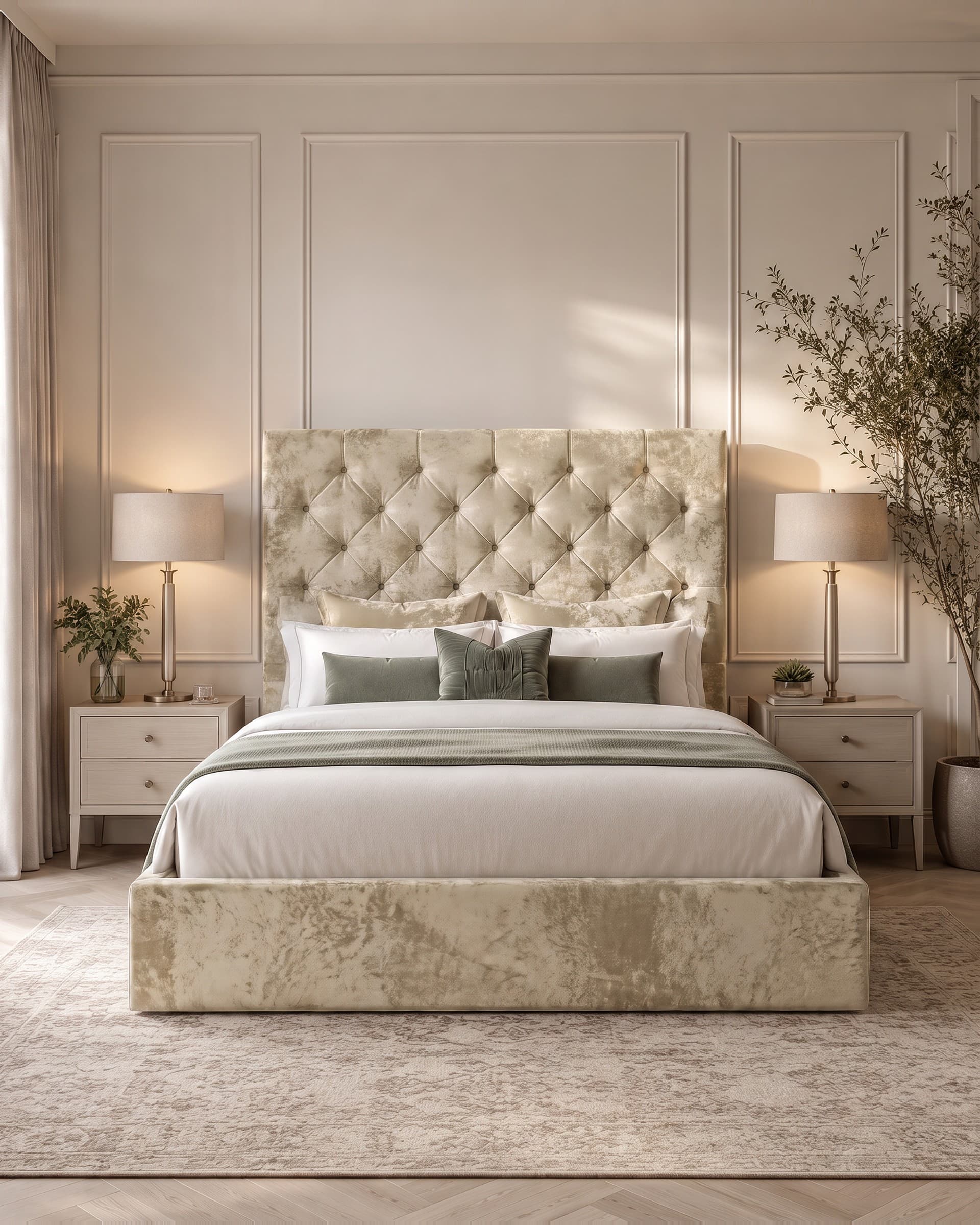 Althorp Chesterfield Upholstered Bed Frame in Delta Velvet